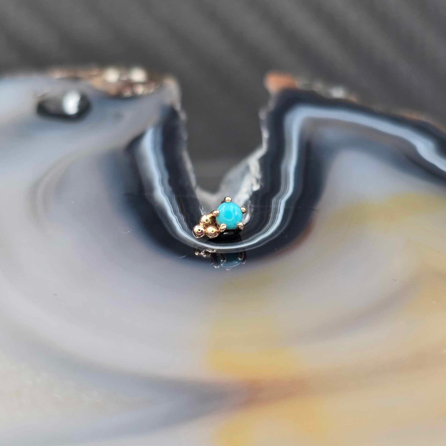 14k Gold Figment Threadless Pin End
