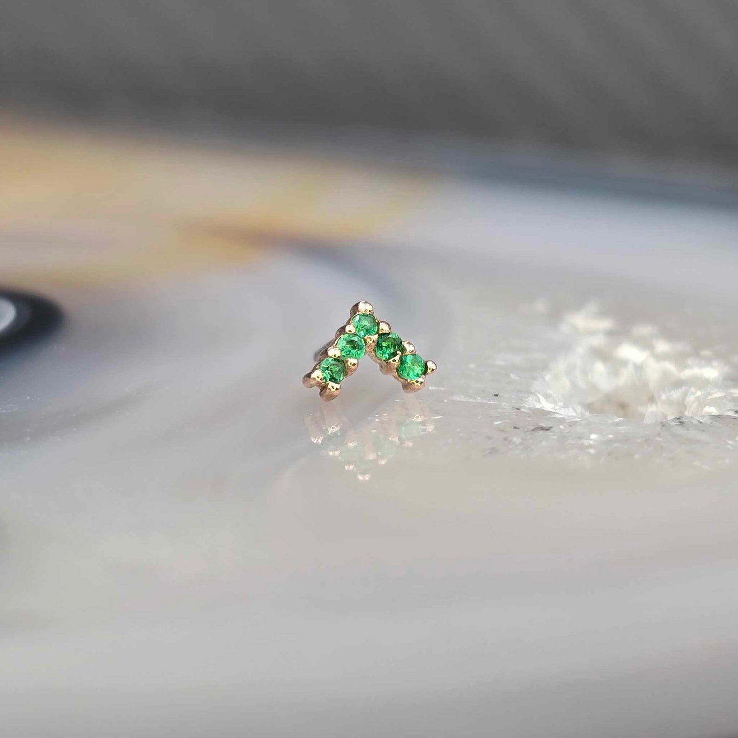 14k Gold Apex Threadless Pin End