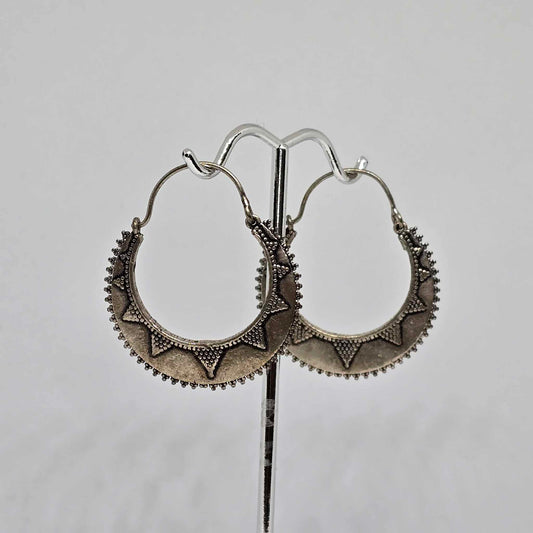 Silver Warhorse Earrings