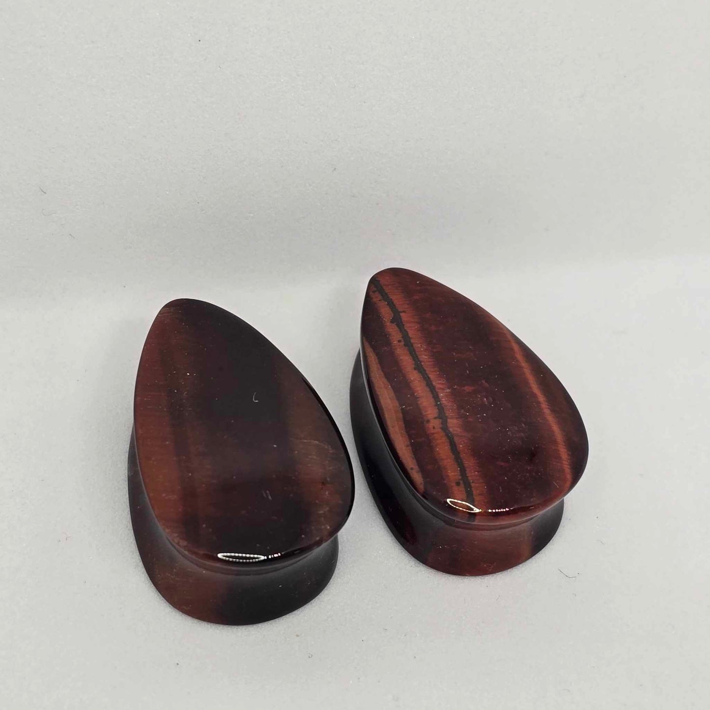 Double Flare Stone Teardrop Plugs (Pair)