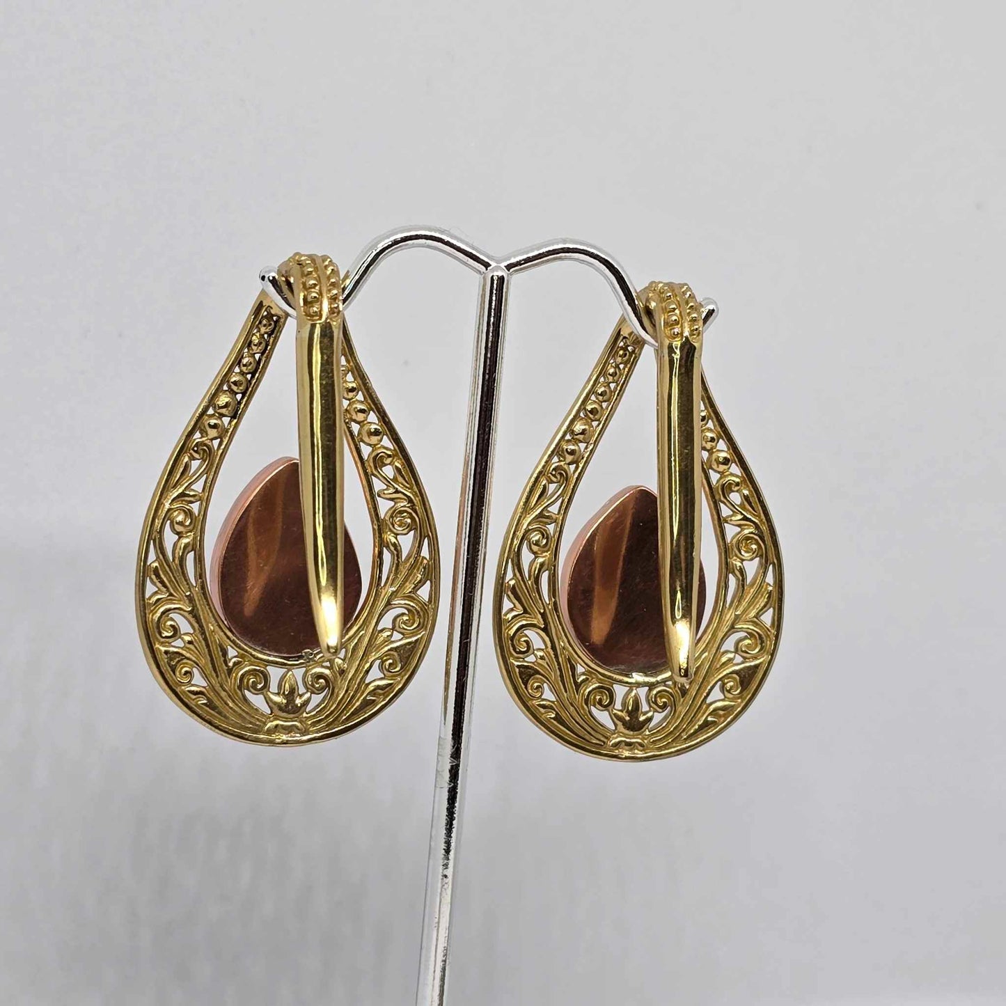 Filigree Abalone Drop Hangers