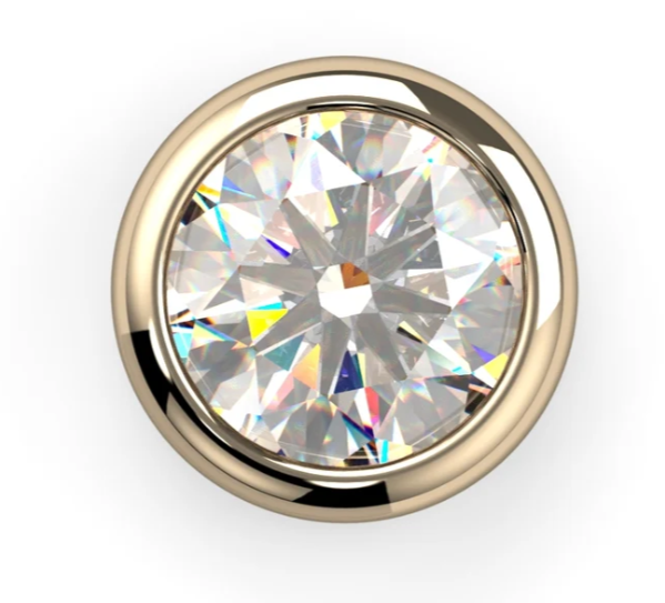 14k Gold Bezel Threadless End
