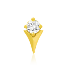 14k Tulip End with CZ