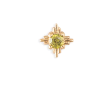 14k Gold Radiant Threadless Pin End