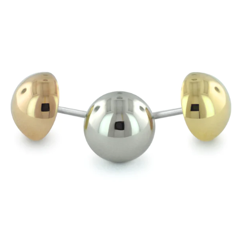 18k Gold Dome Threadless Ends
