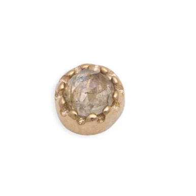 14k Gold Georgina Threadless Pin End