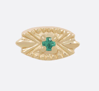 14k Gold Nazar Threadless End