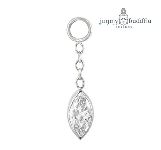 Titanium Marquise Charm