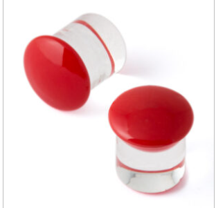 XX-Large Color Front Single Flare Glass Plugs (single)
