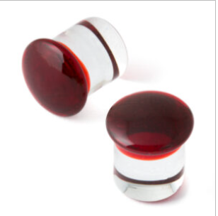 XX-Large Color Front Single Flare Glass Plugs (single)