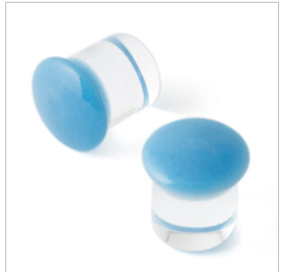 XX-Large Color Front Single Flare Glass Plugs (single)