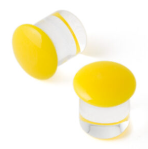 XX-Large Color Front Single Flare Glass Plugs (single)