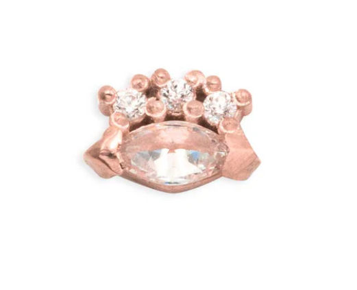14k Gold Palazzo Threadless Pin End