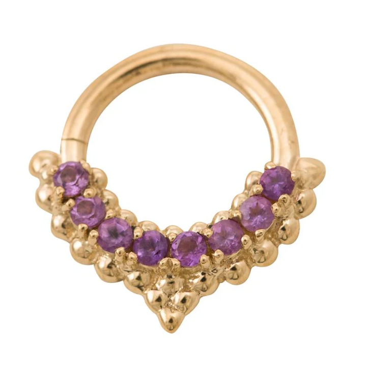 14k Gold Mist Continuous Ring