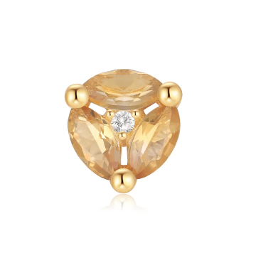 14k Gold Triple Threat Threadless End