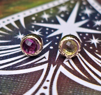 14k Gold Rose Cut Bezel Gem Threadless End