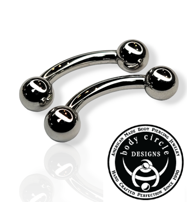 Standard Titanium Threaded Curved Barbell (Body Circle)