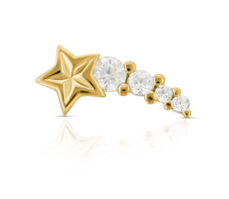 18k Gold Koios II Faceted Gem End