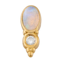 14k Gold Wild Threadless Pin End