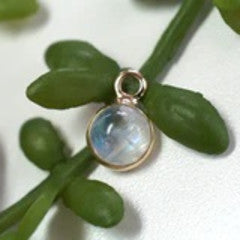 14k Gold Round Bezel Charm