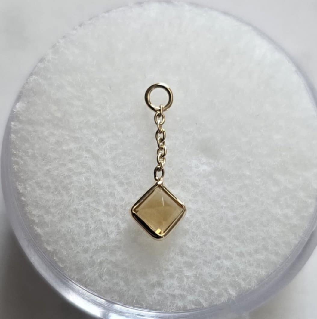 14k Gold Solid Gold Charm