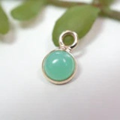 14k Gold Round Bezel Charm