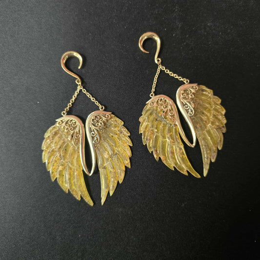 Amber Angel Wing Hangers