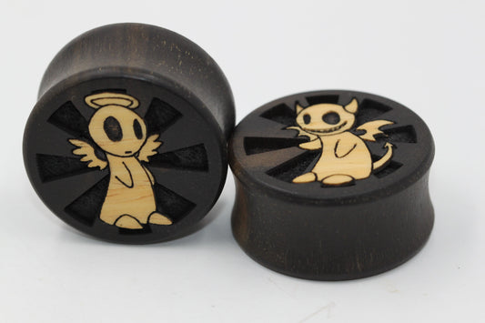 Double Flare Wood Laser Cut Plugs