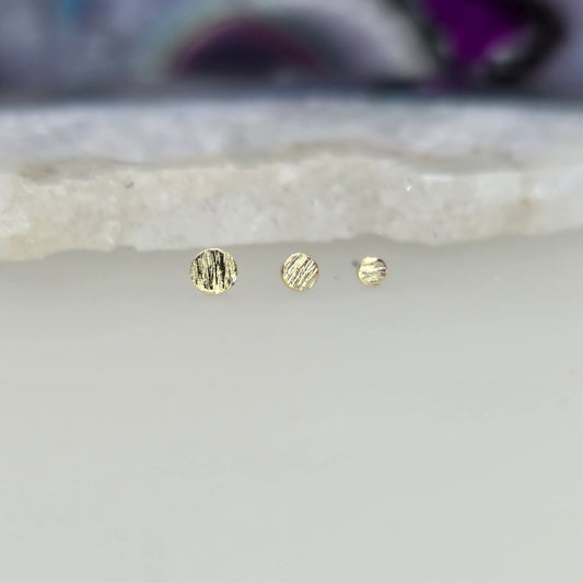 14k Gold Disc Threadless End