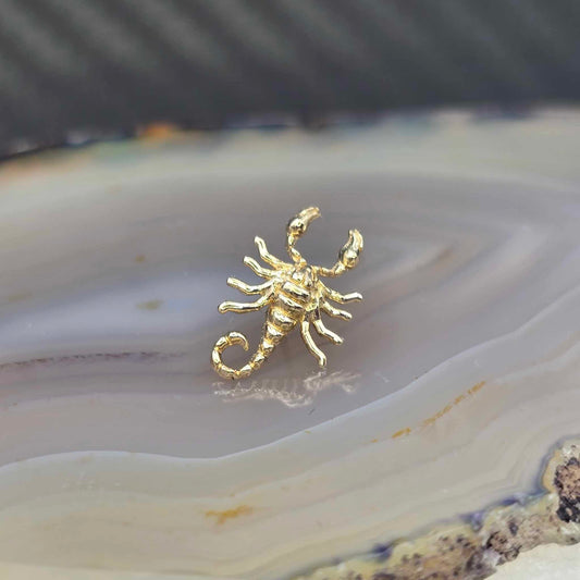 14k Scorpion Threadless Pin End