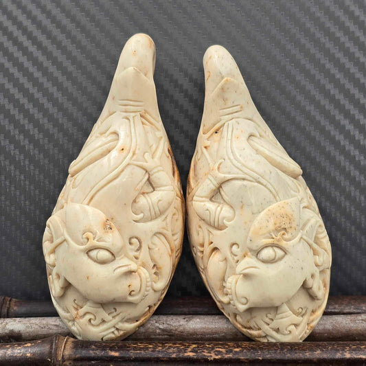 Hand Carved Ear Weights