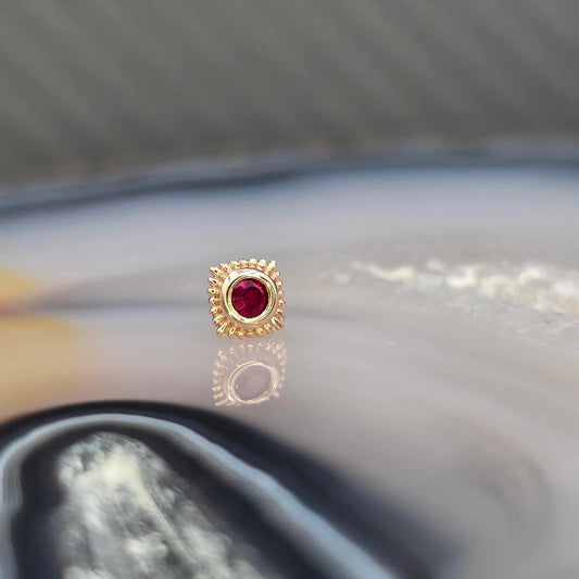 14k Plume Threadless Pin End