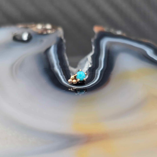 14k Gold Figment Threadless Pin End