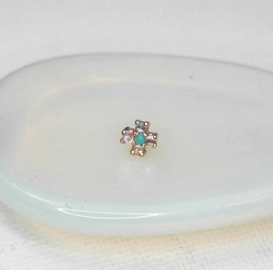 14K Gold Soul Threadless End