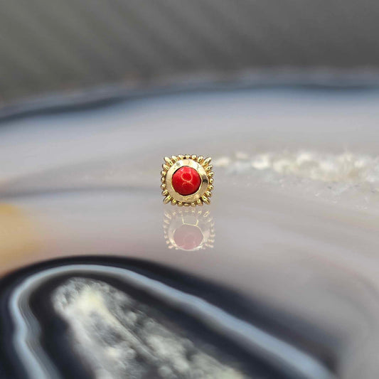 14k Plume Threadless Pin End