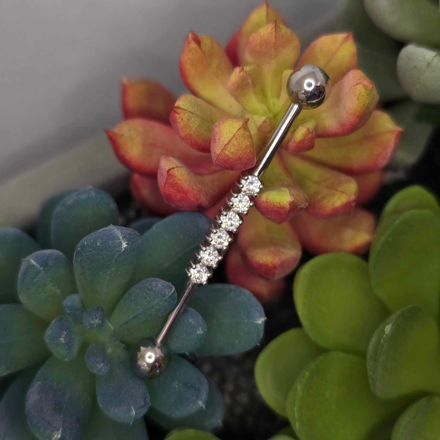 14k Gold Industrial Fitting 5 Gems