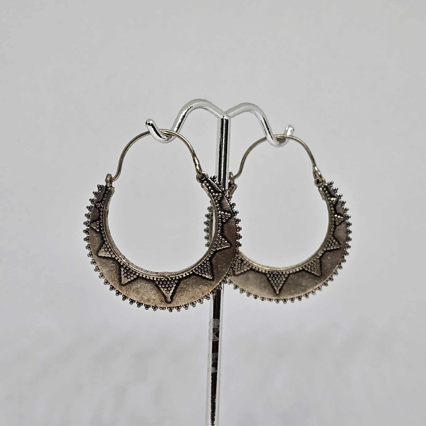Silver Warhorse Earrings