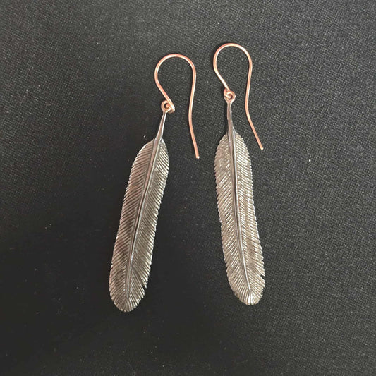 Thin Feather Earrings