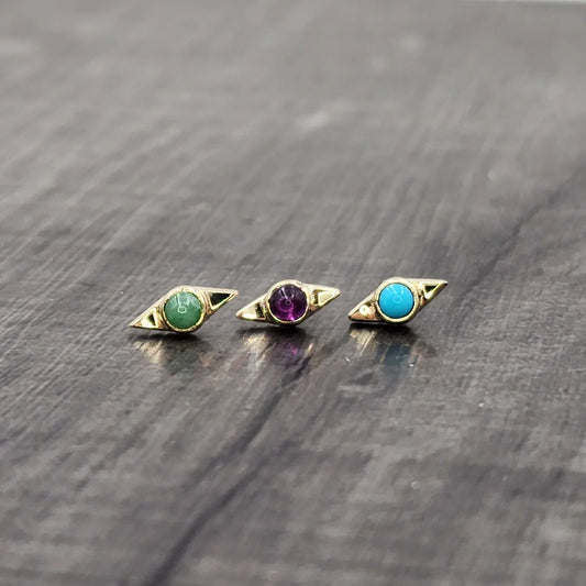 14k Gold Ice Threadless End