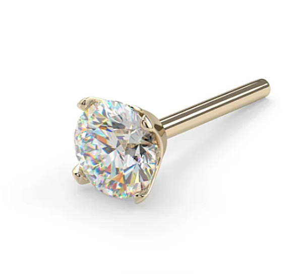 14k Gold Low-Profile Prong-Set Threadless End
