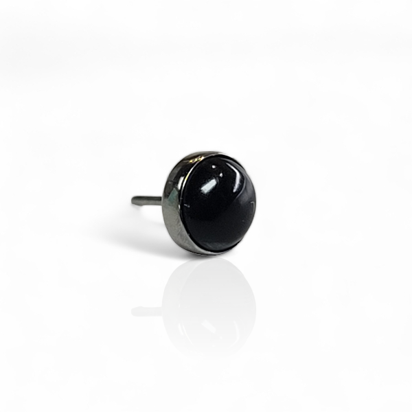 Titanium Threadless Bezel Cabochon Stone End (Body Circle)