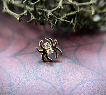 14k Gold Spider Threadless End