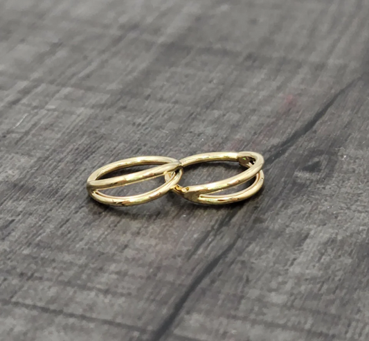14k Gold Split Seam Rings