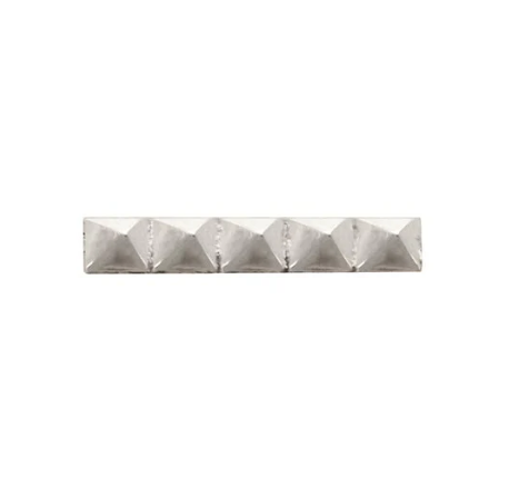 14k Gold Studded Rail Threadless Pin End