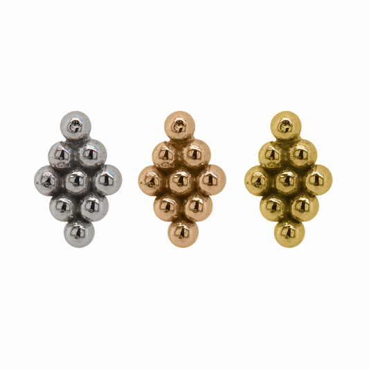 14K Gold Gita Threadless End