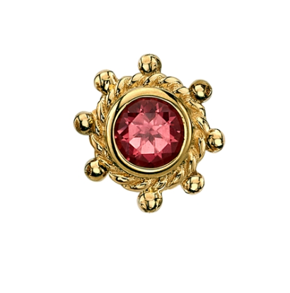 14k Gold Indian Wheel Threadless End