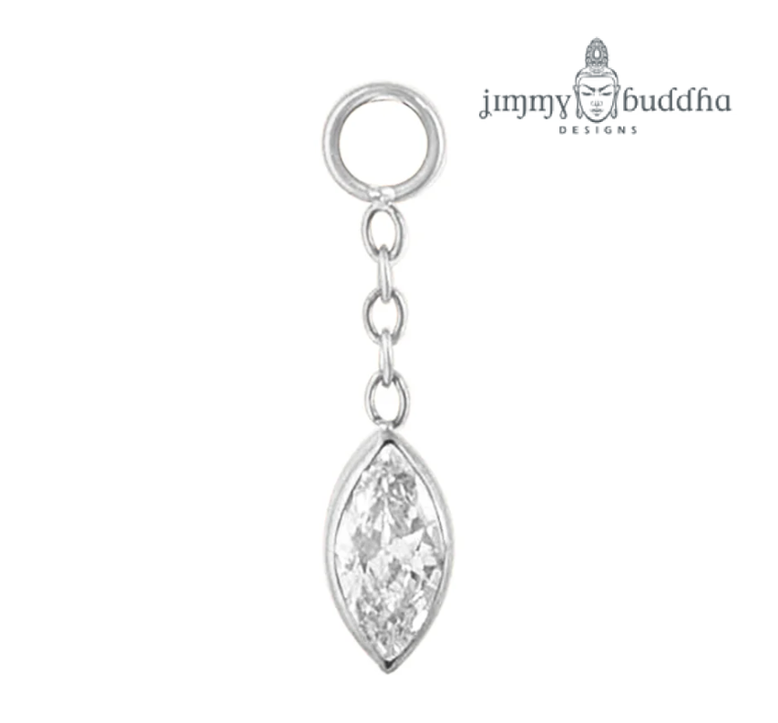 Titanium Marquise Charm