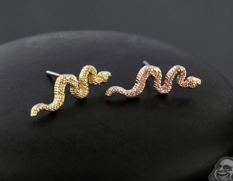 14k Gold Snake Threadless End