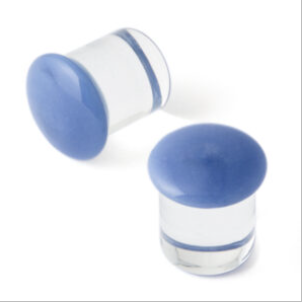 Small Color Front Single Flare Glass Plugs (single)