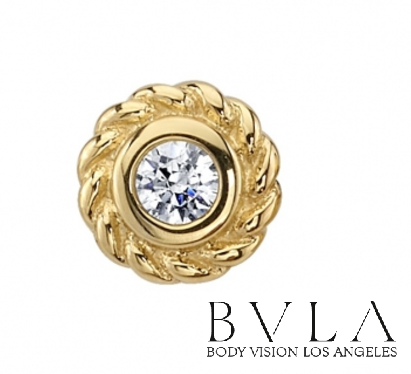 14k Mini Raine (Choctaw) Braided Bezel